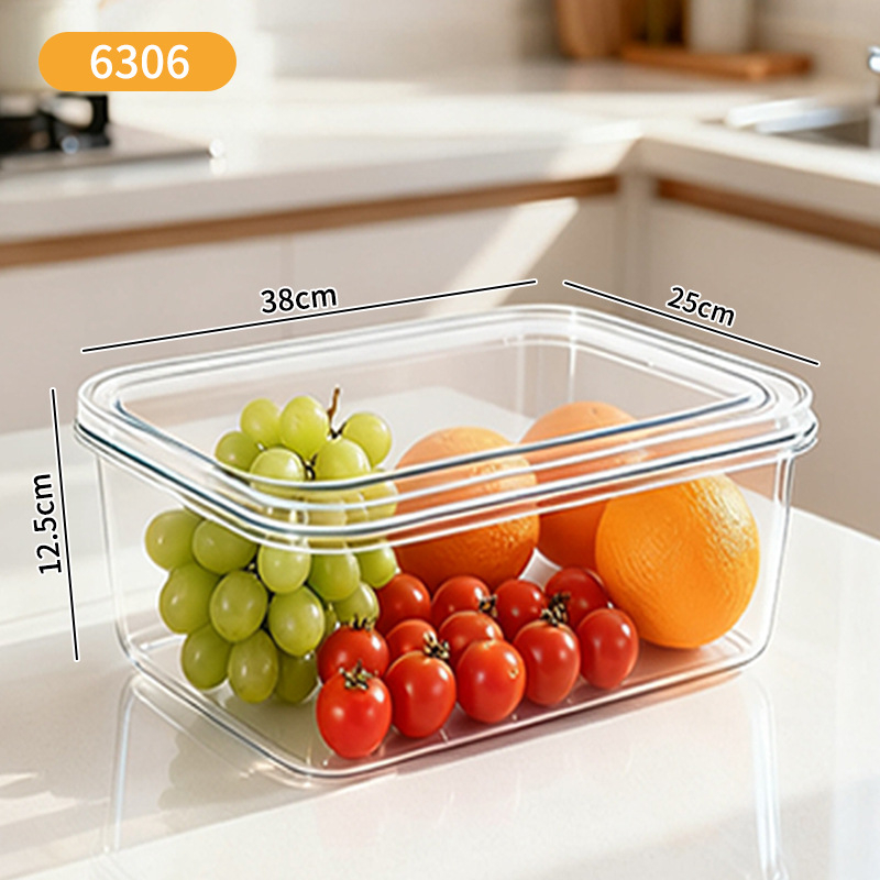 Šaldytuvo šviežumo laikymo dėžutė – Baiwen, maisto kokybės plastikas, nešiojamas, uždarytina, laikymui