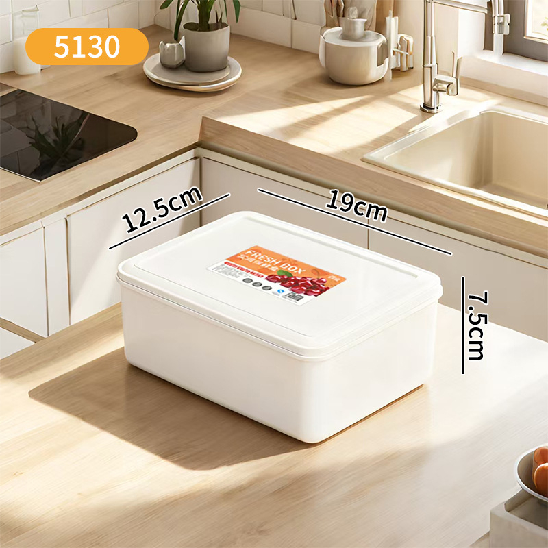 Šaldytuvo šviežumo laikymo dėžutė – Baiwen, maisto kokybės plastikas, nešiojamas, uždarytina, laikymui