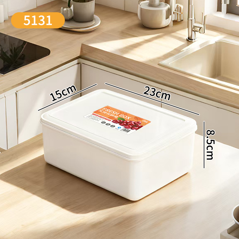 Šaldytuvo šviežumo laikymo dėžutė – Baiwen, maisto kokybės plastikas, nešiojamas, uždarytina, laikymui