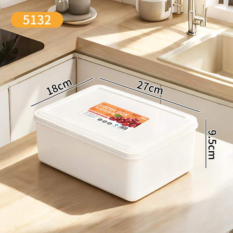 Šaldytuvo šviežumo laikymo dėžutė – Baiwen, maisto kokybės plastikas, nešiojamas, uždarytina, laikymui