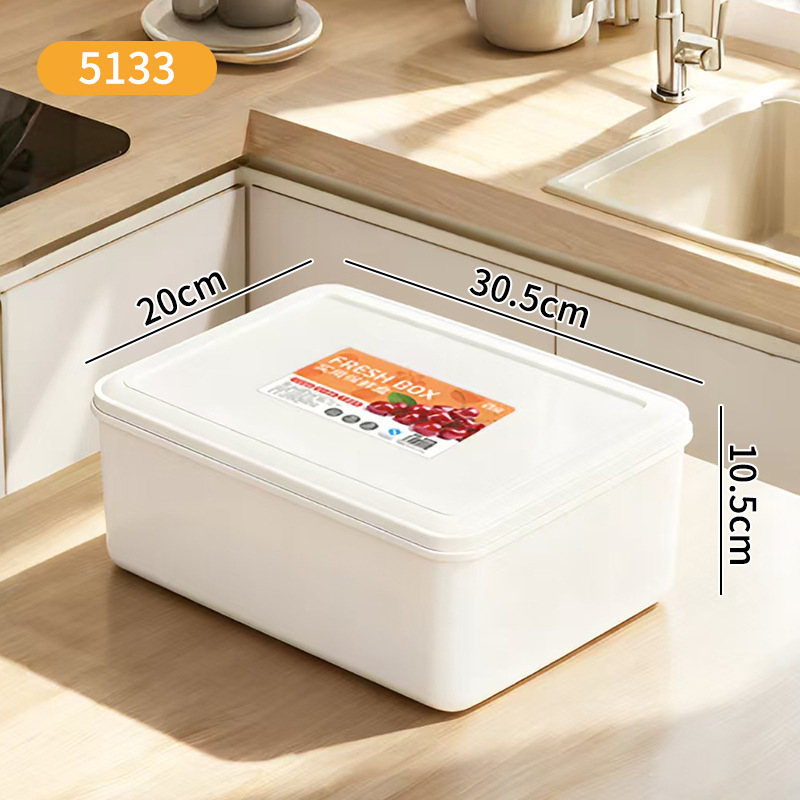 Šaldytuvo šviežumo laikymo dėžutė – Baiwen, maisto kokybės plastikas, nešiojamas, uždarytina, laikymui