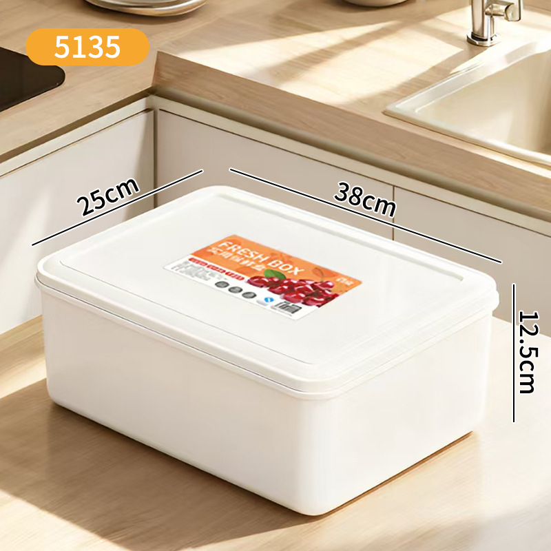 Šaldytuvo šviežumo laikymo dėžutė – Baiwen, maisto kokybės plastikas, nešiojamas, uždarytina, laikymui