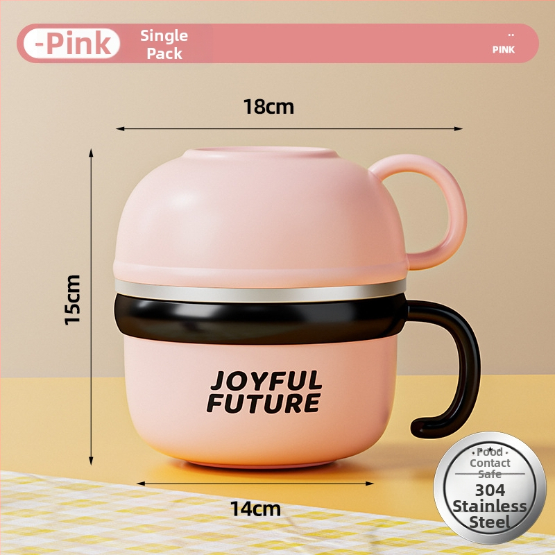 Izoliacinė nerūdijančio plieno pietų dėžutė su dangčiu, dviejų sluoksnių, 304 nerūdijančio plieno, 1–2 L talpa, logotipo spausdinimas galimas