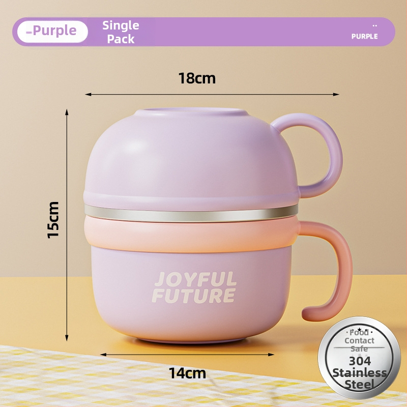 Izoliacinė nerūdijančio plieno pietų dėžutė su dangčiu, dviejų sluoksnių, 304 nerūdijančio plieno, 1–2 L talpa, logotipo spausdinimas galimas