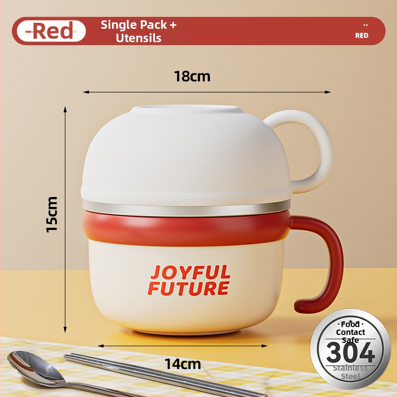 Izoliacinė nerūdijančio plieno pietų dėžutė su dangčiu, dviejų sluoksnių, 304 nerūdijančio plieno, 1–2 L talpa, logotipo spausdinimas galimas