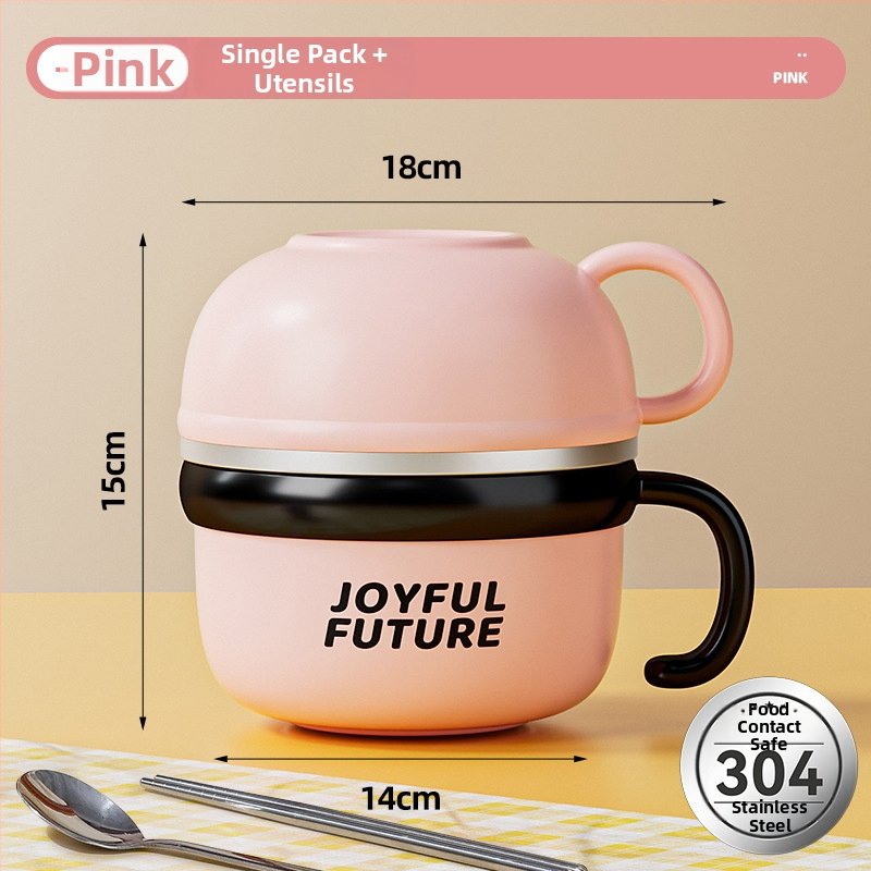 Izoliacinė nerūdijančio plieno pietų dėžutė su dangčiu, dviejų sluoksnių, 304 nerūdijančio plieno, 1–2 L talpa, logotipo spausdinimas galimas