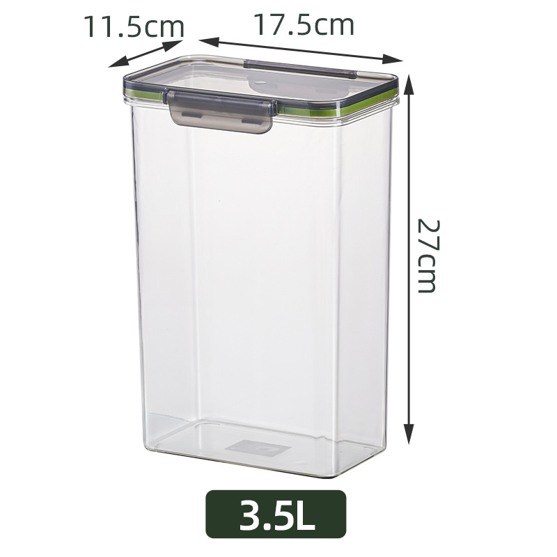 Кутия за съхранение на храна, пластмасова, квадратна форма, без изолация, капацитет 1–4 л, модерен минималистичен стил