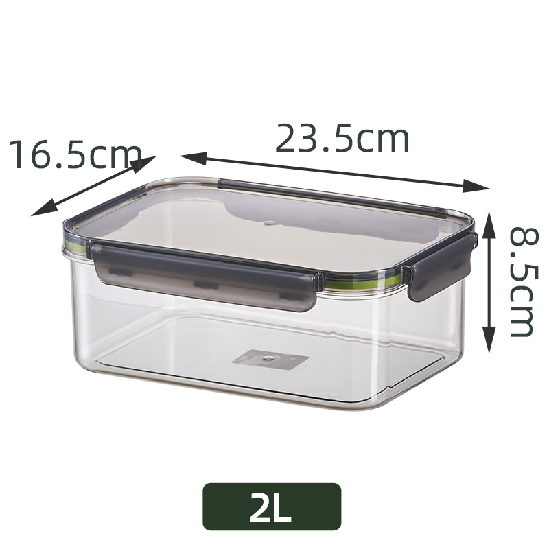 Кутия за съхранение на храна, пластмасова, квадратна форма, без изолация, капацитет 1–4 л, модерен минималистичен стил