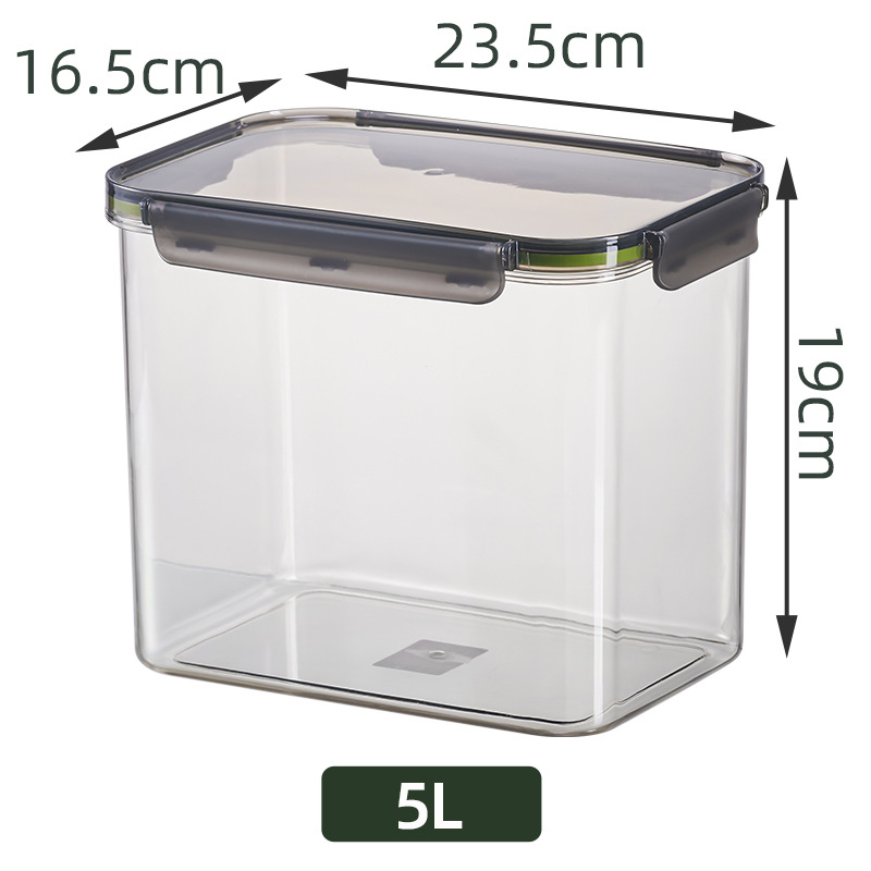 Кутия за съхранение на храна, пластмасова, квадратна форма, без изолация, капацитет 1–4 л, модерен минималистичен стил