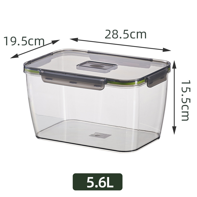 Кутия за съхранение на храна, пластмасова, квадратна форма, без изолация, капацитет 1–4 л, модерен минималистичен стил