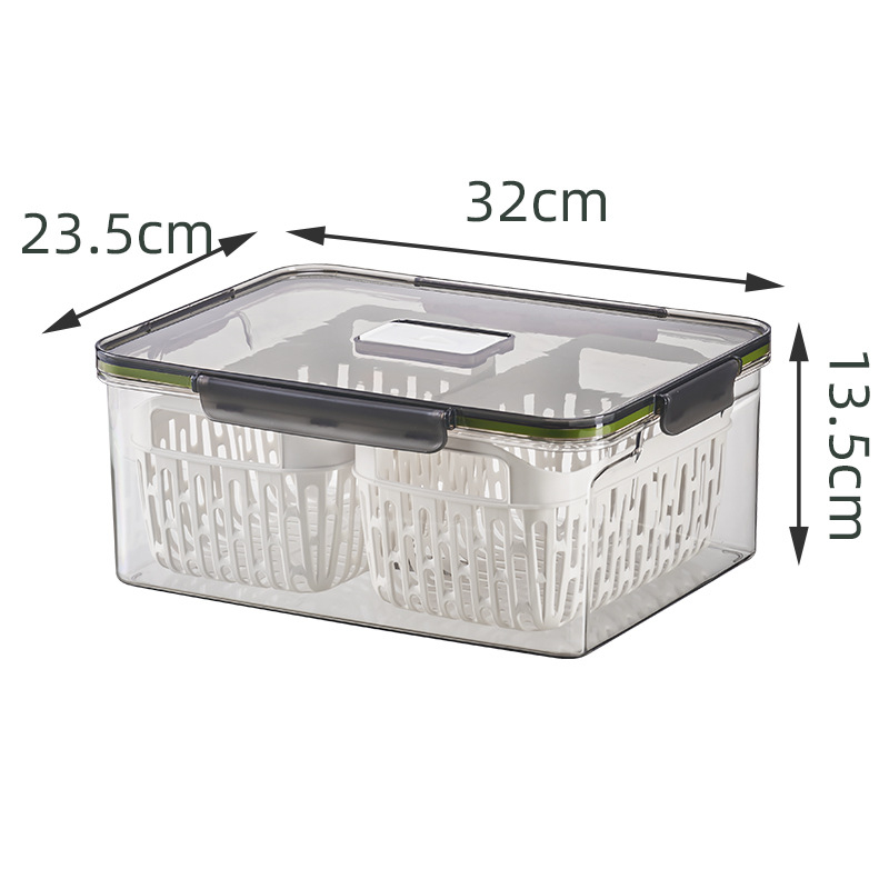 Кутия за съхранение на храна, пластмасова, квадратна форма, без изолация, капацитет 1–4 л, модерен минималистичен стил