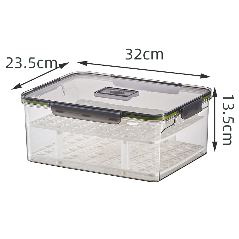 Кутия за съхранение на храна, пластмасова, квадратна форма, без изолация, капацитет 1–4 л, модерен минималистичен стил