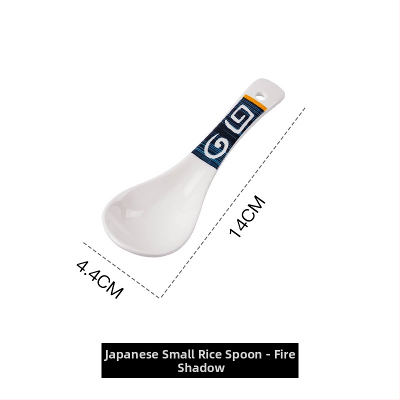 Keramická lyžička na polievku s kvetinovým vzorom, retro štýl, tlač loga.