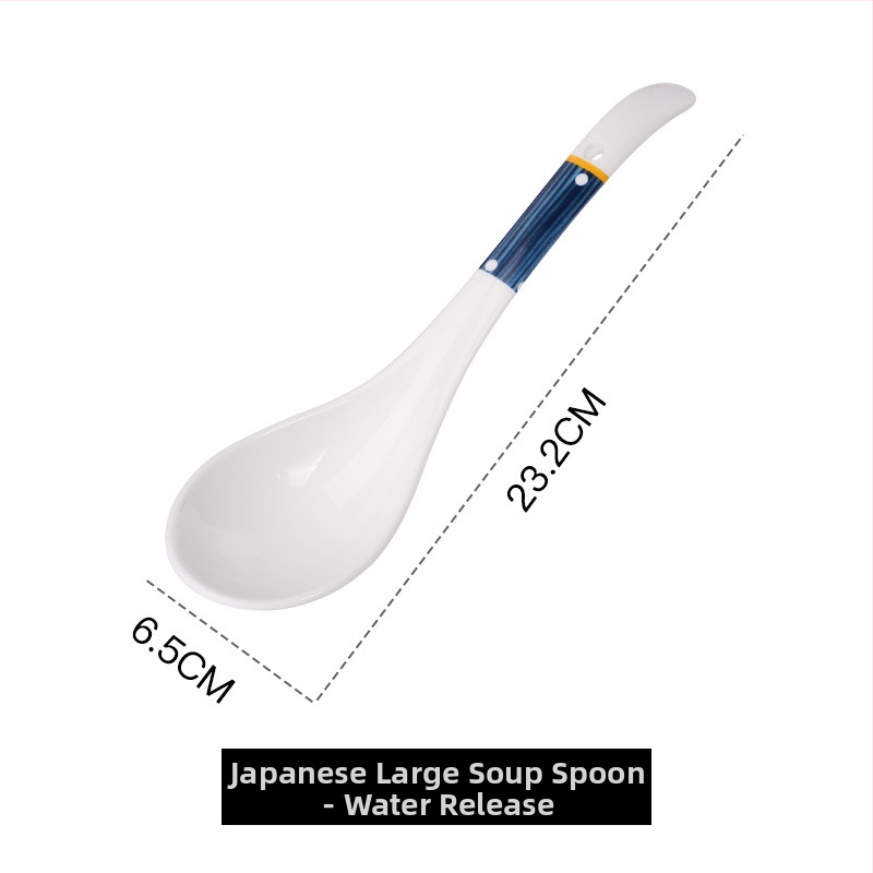 Keramická lyžička na polievku s kvetinovým vzorom, retro štýl, tlač loga.