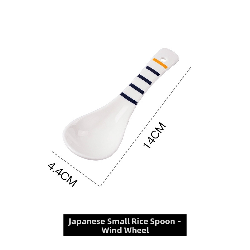 Keramická lyžička na polievku s kvetinovým vzorom, retro štýl, tlač loga.