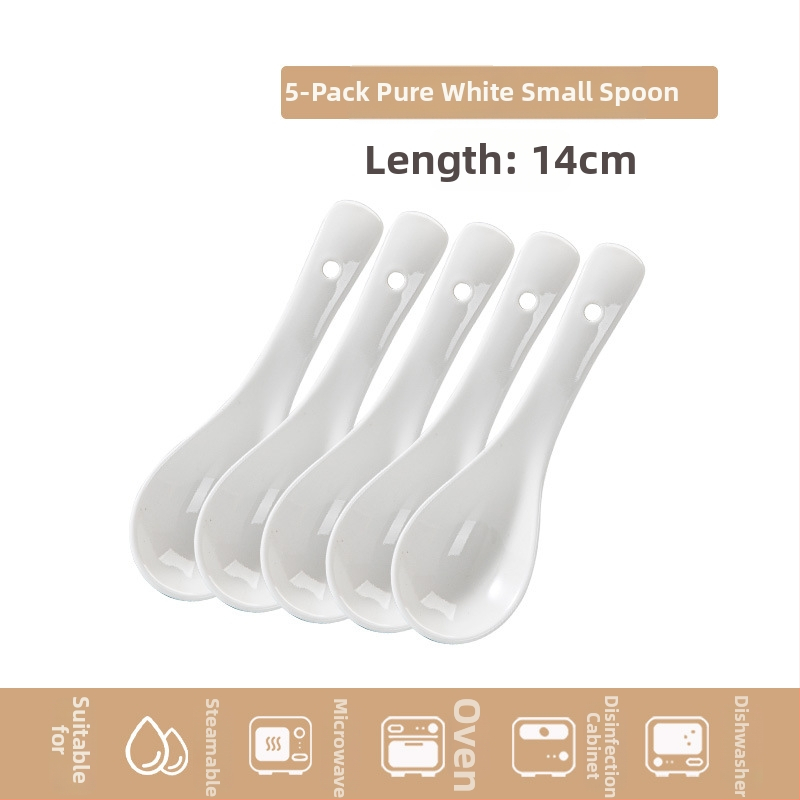 Sada keramických lyžíc na polievku, minimalistický štýl, AB-1452, vhodná na polievku a ryžovú kašu