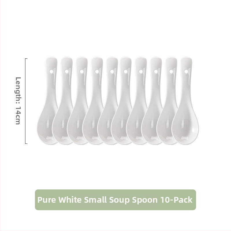 Sada keramických lyžíc na polievku, minimalistický štýl, AB-1452, vhodná na polievku a ryžovú kašu