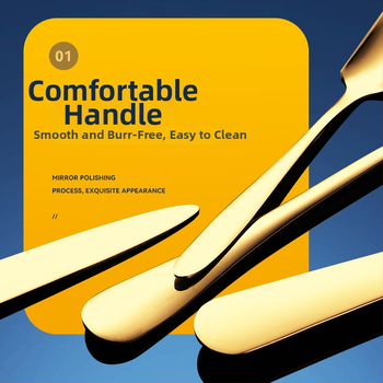 Sanrui sada noža, vidličky a lyžice z nerezovej ocele s lesklým povrchom