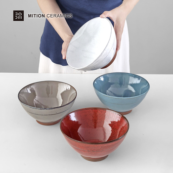 Miska na rezance Mishengyuan, keramická, guľatá, svetlý luxusný retro štýl, farba pod glazúrou, priemer 18–18,9 cm