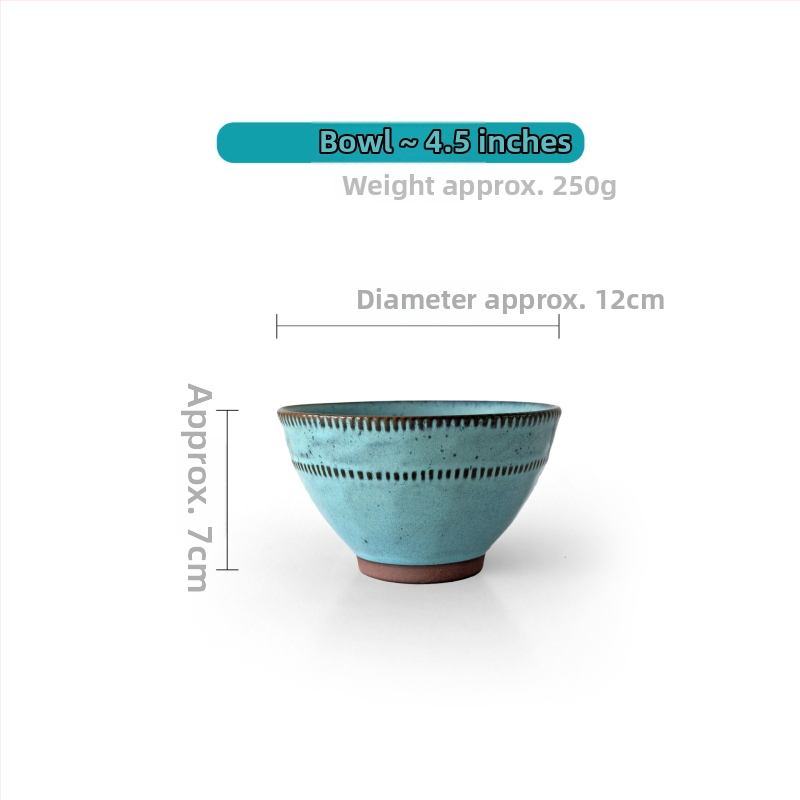 Miska na rezance Mishengyuan, keramická, guľatá, svetlý luxusný retro štýl, farba pod glazúrou, priemer 18–18,9 cm