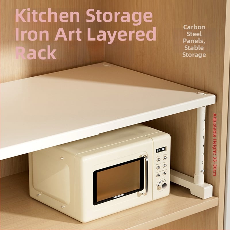 Kuhinjska proširiva polica za pohranu ispod sudopera, višeslojni organizator, od ugljičnog čelika