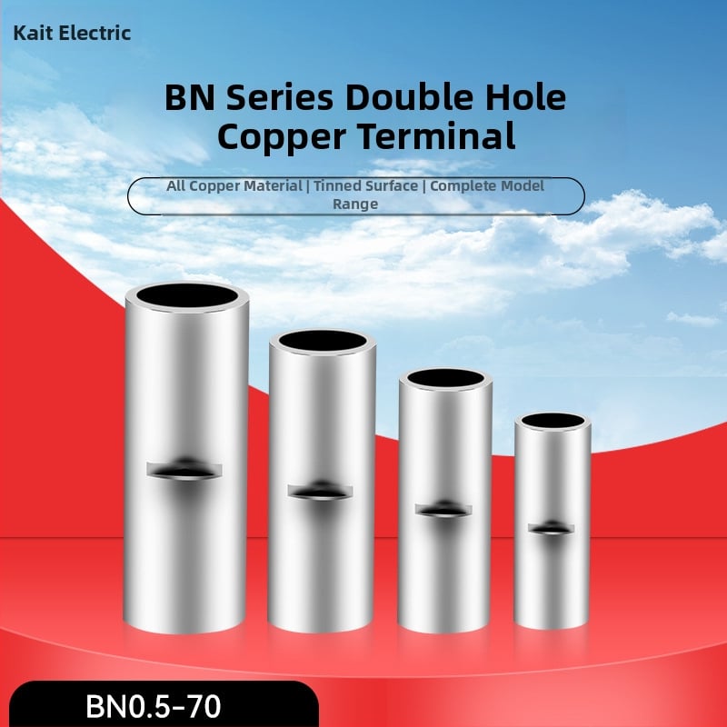 BN meďný krimpovací spoj – holý terminál a medzitýmový meďový spoj (Séria BN, 0,5–70)