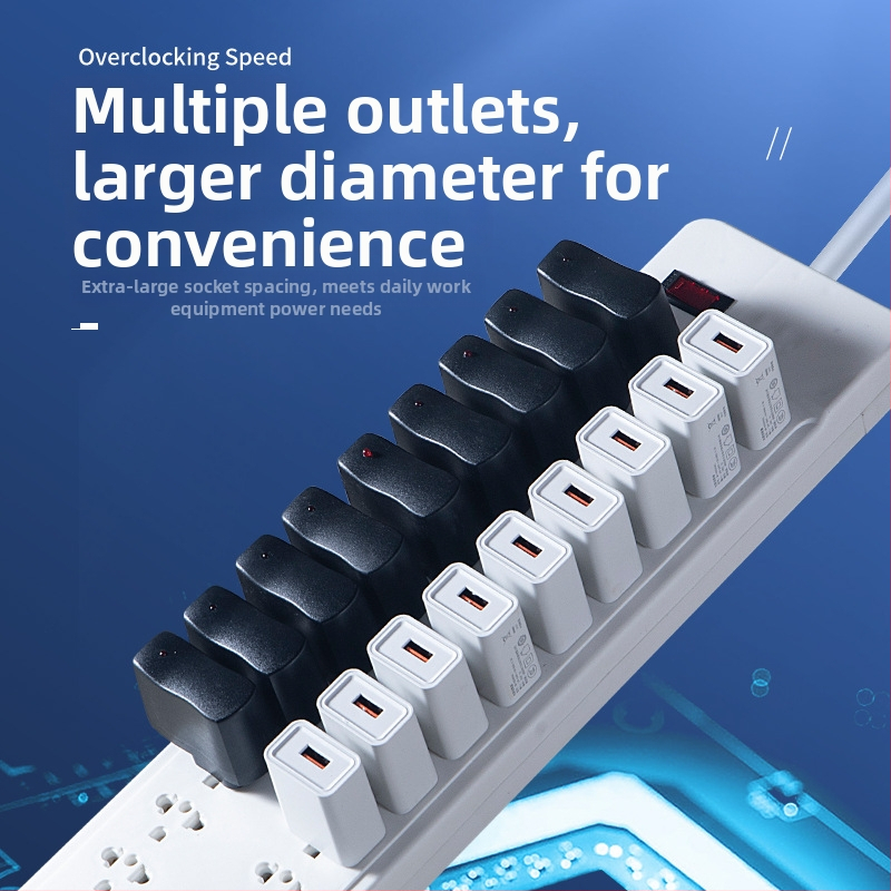 Laidinė maitinimo juosta su 15 ir 30 lizdų, Yaqi, 10A, 220–250V, 2500W