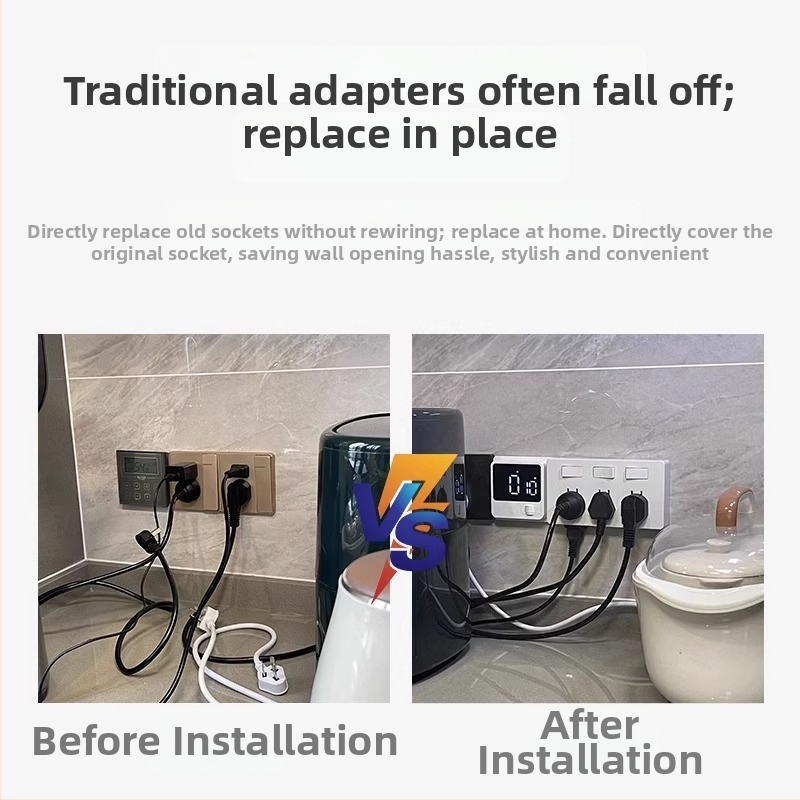 Virtuves paplašinātājs ar paplašinātu aizsardzību pret pārspriegumu un zemspriegumu, sienas uzstādīšanai, 10 A, 220 V, vadīšanas ķermenis no tin-fosfora bronzas, 3C sertifikāts (sertifikāta nr. 2023010202578255)