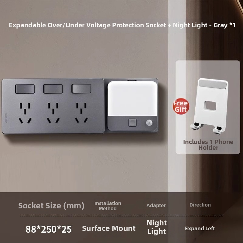 Virtuves paplašinātājs ar paplašinātu aizsardzību pret pārspriegumu un zemspriegumu, sienas uzstādīšanai, 10 A, 220 V, vadīšanas ķermenis no tin-fosfora bronzas, 3C sertifikāts (sertifikāta nr. 2023010202578255)