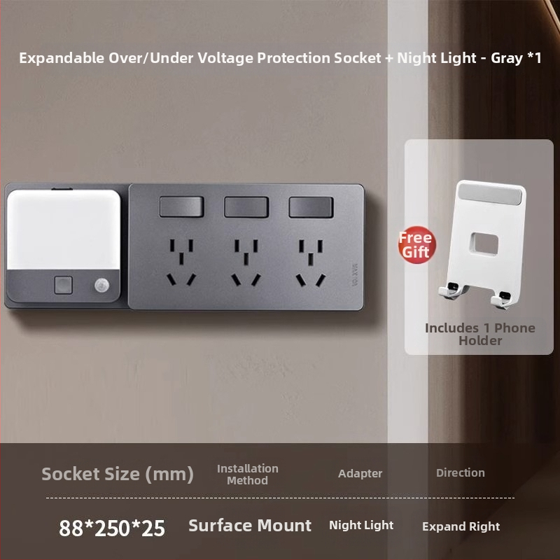 Virtuves paplašinātājs ar paplašinātu aizsardzību pret pārspriegumu un zemspriegumu, sienas uzstādīšanai, 10 A, 220 V, vadīšanas ķermenis no tin-fosfora bronzas, 3C sertifikāts (sertifikāta nr. 2023010202578255)