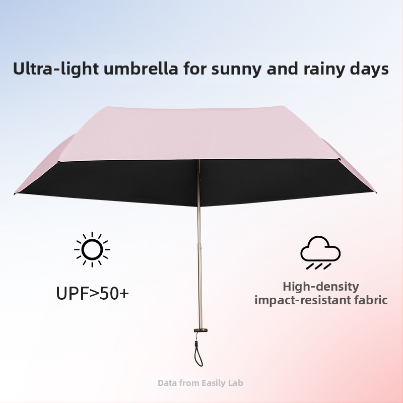 Pliiatsikujuline vihmavari, ülilihtne disain, Vinyl 190T kangas, alumiiniumvars, plastikust käepide, käsitsi avamine/sulgemine, UPF > 50