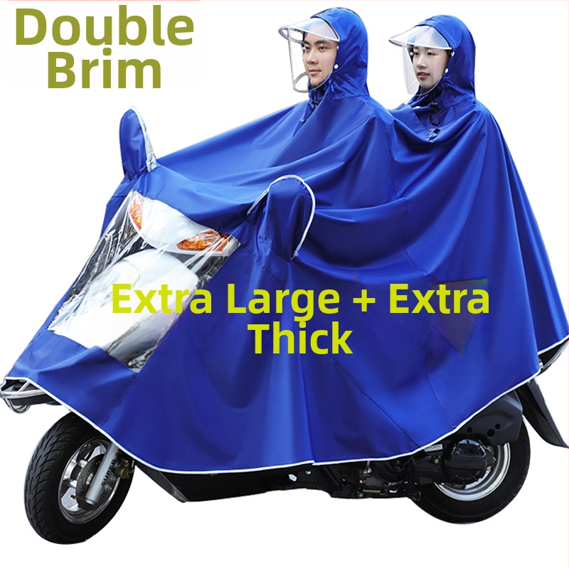 Elektriskā transportlīdzekļa lietus pončo, Oxford audums, 2,3 mm biezums, ūdensizturīgs PVC līmes slānis, logotipa apdruka iespēja, pielāgošana