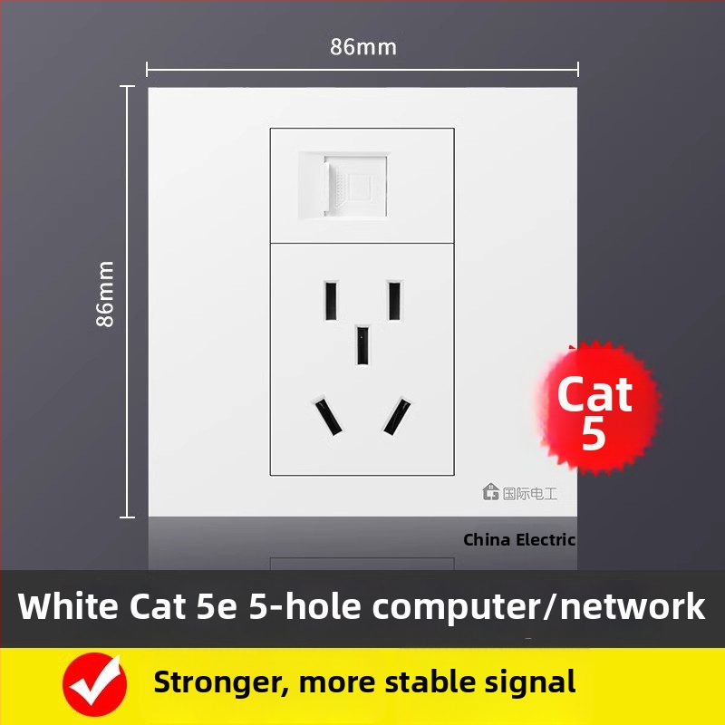 Piecuportīga tīkla sienas kontaktligzda, 10A, 128 sērija, Jaunais valsts standarts