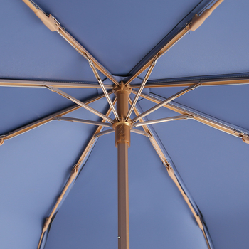 Слънчев чадър с три секции и двойно покритие, плат 210T, 8 ребра, алуминиев прът, ръчно отваряне/затваряне, UPF50+