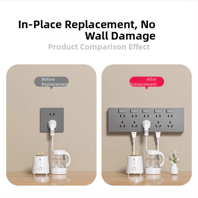 Itin plonas paviršiai montuojamas kištukų skydelis sujungikliu, penkių angų išplėtimo lizdas, korpusas iš cinko-fosforo bronzos, 10A, 220V, tvirtinamas prie sienos