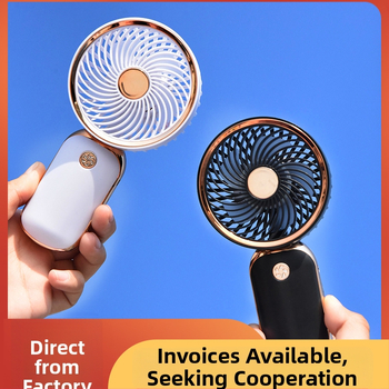 Rankinis USB ventiliatorius — 3 mentelės, įmontuota 100–300 mAh baterija, triukšmas mažesnis nei 36 dB, USB maitinimas