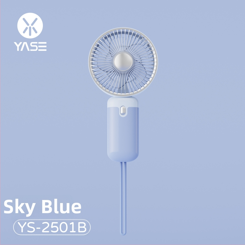 Rankinis USB ventiliatorius — 3 mentelės, įmontuota 100–300 mAh baterija, triukšmas mažesnis nei 36 dB, USB maitinimas