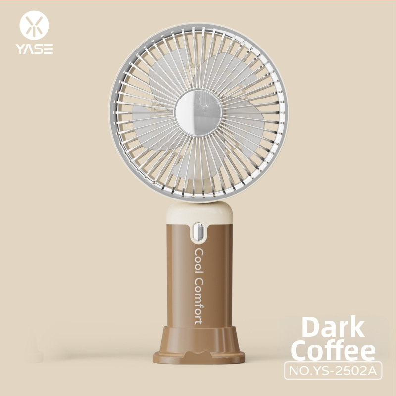 Rankinis USB ventiliatorius — 3 mentelės, įmontuota 100–300 mAh baterija, triukšmas mažesnis nei 36 dB, USB maitinimas