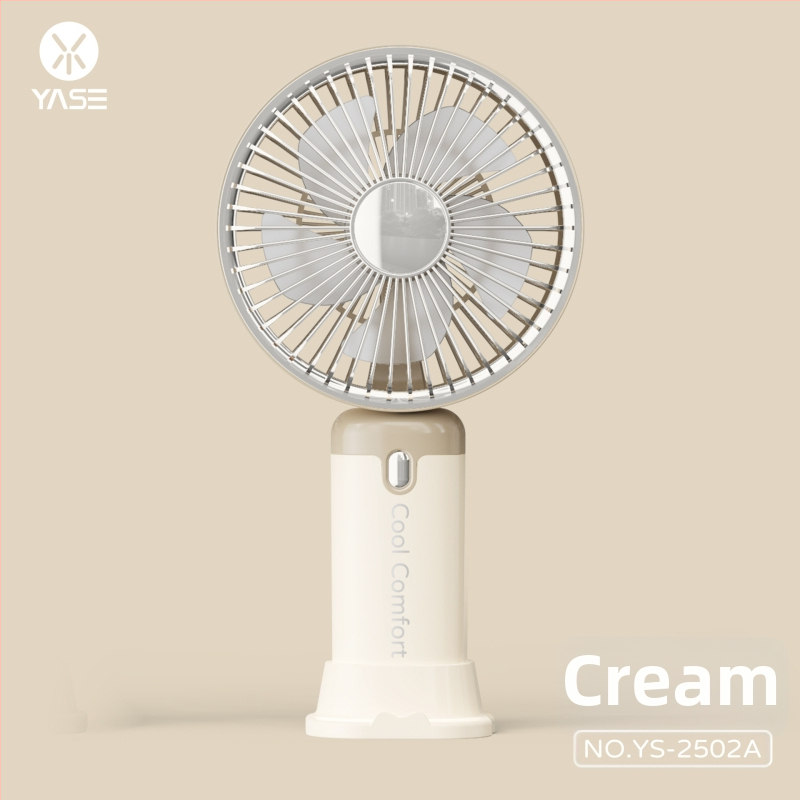 Rankinis USB ventiliatorius — 3 mentelės, įmontuota 100–300 mAh baterija, triukšmas mažesnis nei 36 dB, USB maitinimas