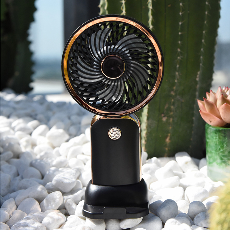 Rankinis USB ventiliatorius — 3 mentelės, įmontuota 100–300 mAh baterija, triukšmas mažesnis nei 36 dB, USB maitinimas