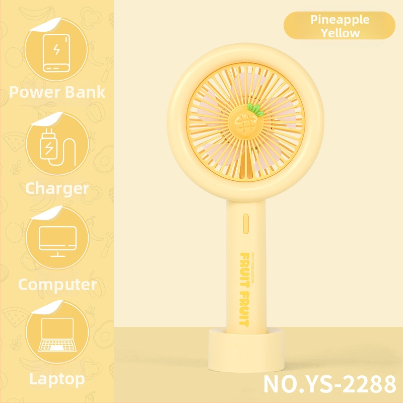 Rankinis USB ventiliatorius — 3 mentelės, įmontuota 100–300 mAh baterija, triukšmas mažesnis nei 36 dB, USB maitinimas