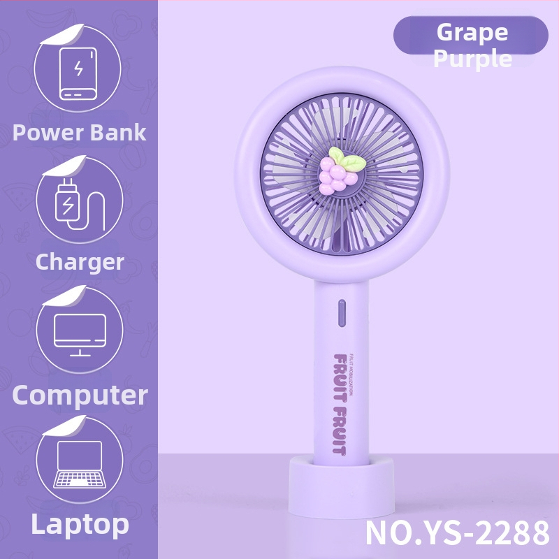 Rankinis USB ventiliatorius — 3 mentelės, įmontuota 100–300 mAh baterija, triukšmas mažesnis nei 36 dB, USB maitinimas