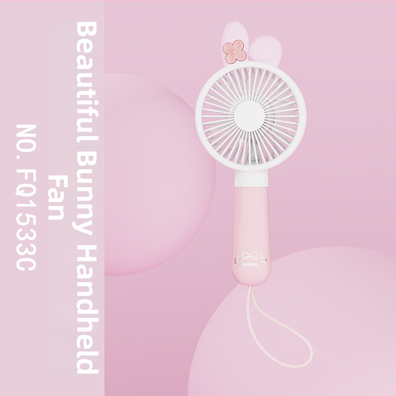 Rankinis USB ventiliatorius — 3 mentelės, įmontuota 100–300 mAh baterija, triukšmas mažesnis nei 36 dB, USB maitinimas