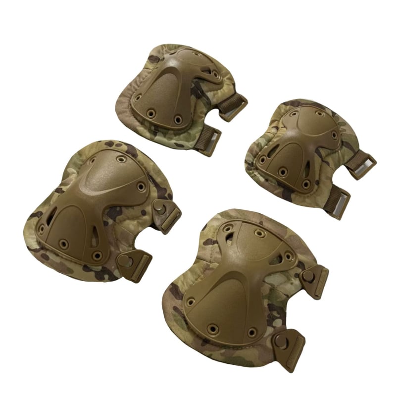 Set protecții pentru genunchi și coate, camuflaj tactic, antrenament de vară, protecție TPU/EVA pentru alpinism și ciclism