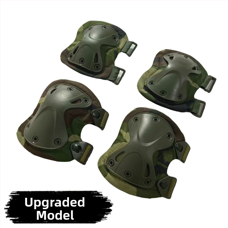 Set protecții pentru genunchi și coate, camuflaj tactic, antrenament de vară, protecție TPU/EVA pentru alpinism și ciclism