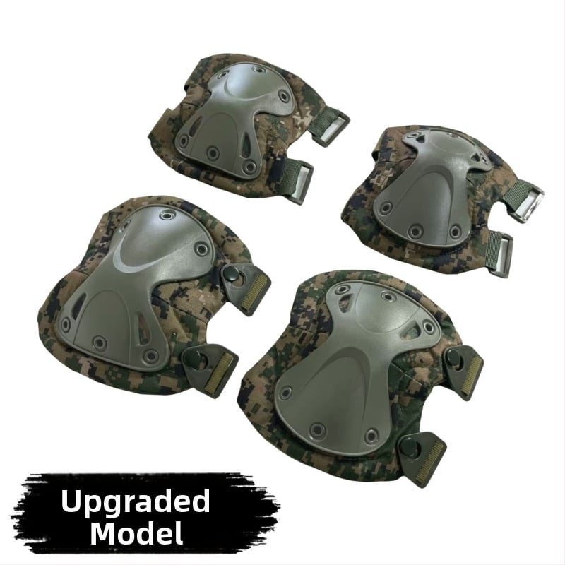 Set protecții pentru genunchi și coate, camuflaj tactic, antrenament de vară, protecție TPU/EVA pentru alpinism și ciclism