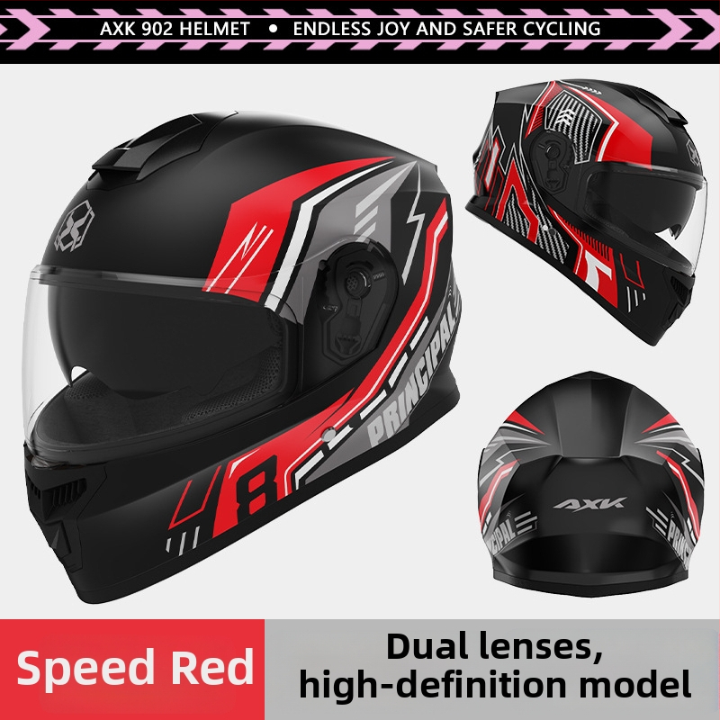 Pilno veido motociklo šalmas suaugusiems – nuo rūko, visoms sezonoms, polipropilenas (PP), tinkama kasdieniam važiavimui ir elektriniam motociklui