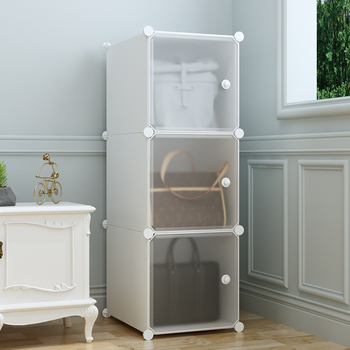 Šatníková úložná skriňa – matný štýl, PP materiál, stojací montáž, potrebná montáž, nosnosť 5 kg na priehradku