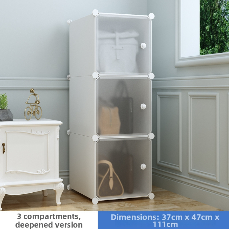 Šatníková úložná skriňa – matný štýl, PP materiál, stojací montáž, potrebná montáž, nosnosť 5 kg na priehradku