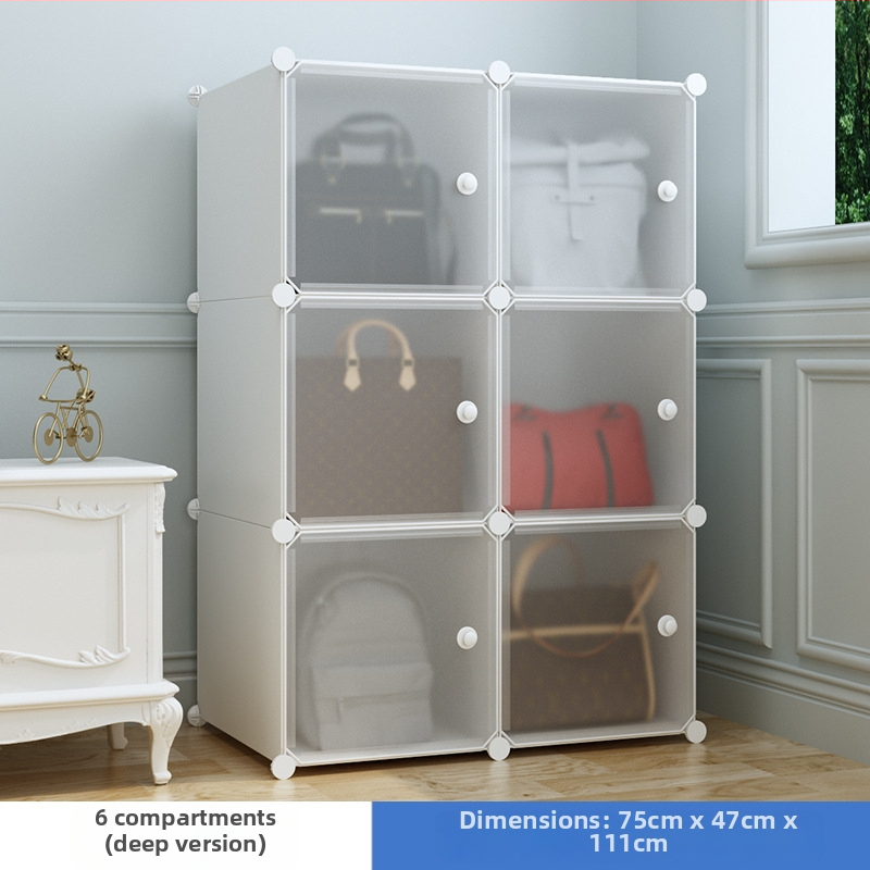 Šatníková úložná skriňa – matný štýl, PP materiál, stojací montáž, potrebná montáž, nosnosť 5 kg na priehradku